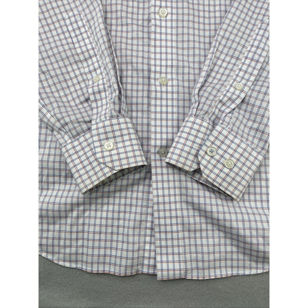 Banana Republic Dress Shirt Mens Small Blue Check Tailored Slim Fit Non Iron LS - Picture 2 of 16